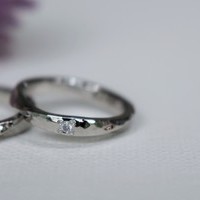 カップルレポート手作り結婚指輪　お互いの誕生石のサムネイル